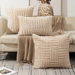 taies d'oreiller polyester coton motif géométrique modernes 30x50cm 45x45cm 50x50cm vert clair rose pâle