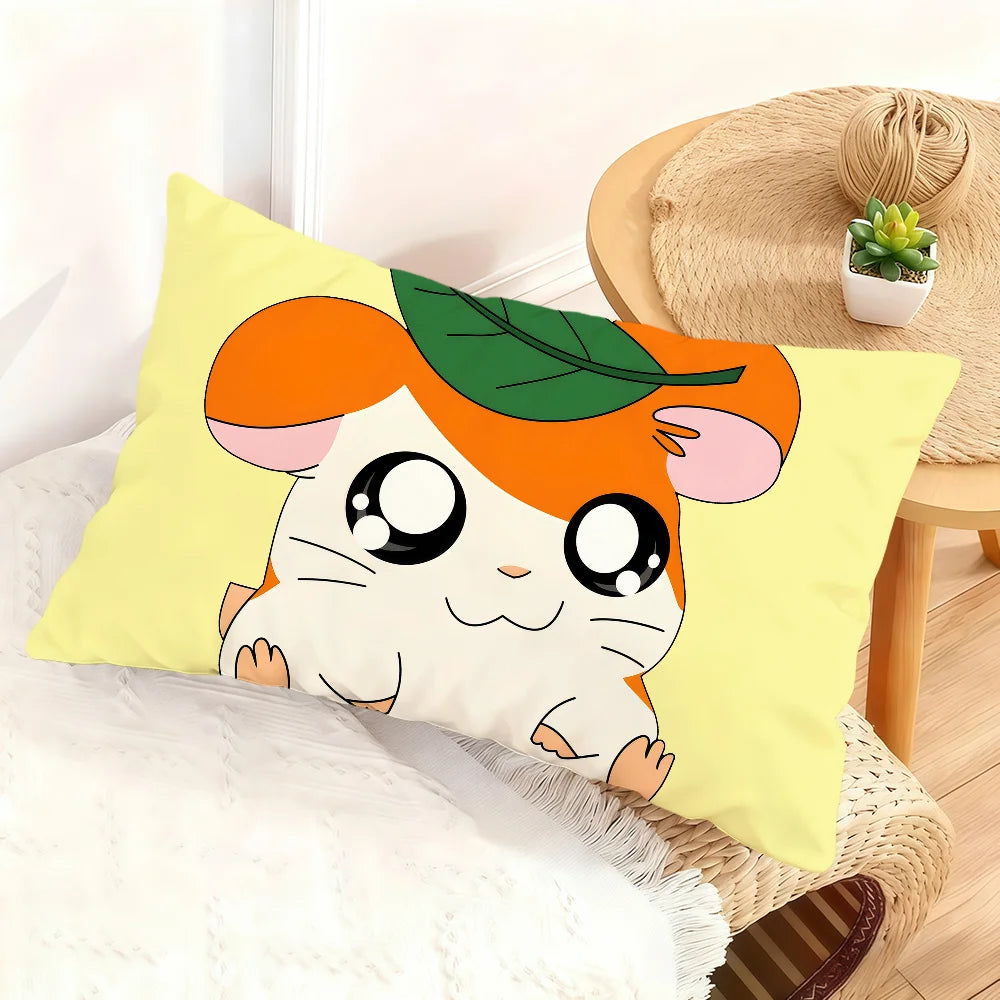 housse coussin rectangulaire souris cartoon kawaii décorative canapé salon chambre maison blanche