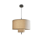 suspension lumineuse tissu beige moderne 30cm 40cm 50cm 60cm 80cm lumière chaude lumière neutre