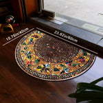 tapis d'entrée multicolore moderne mosaïque motifs floraux antidérapant résistant salissuresextérieur salon