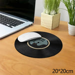 tapis souris noir chat vintage yowl yowl records vinyle antidérapant jeu 30cm 20cm