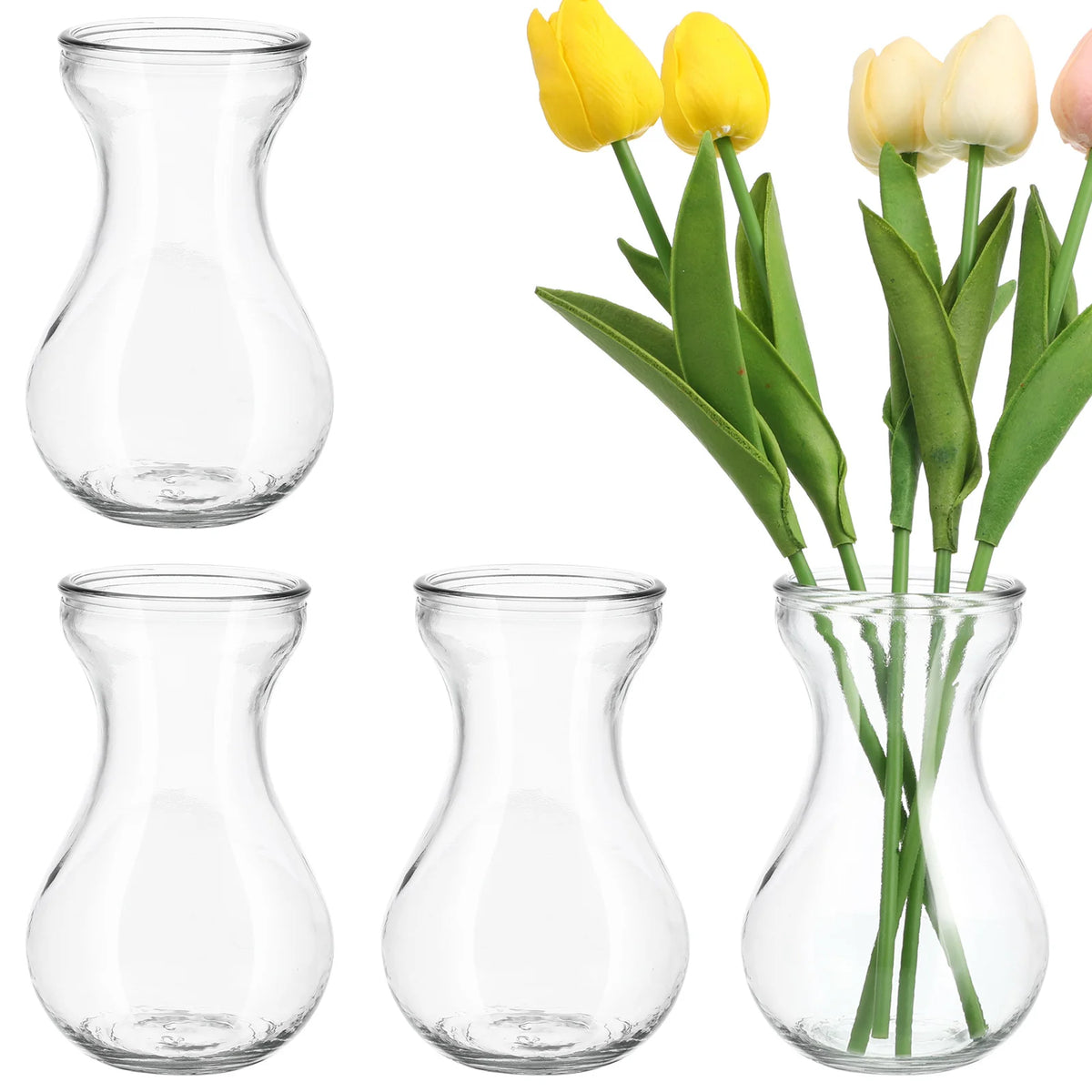 vases verre transparents petits vases décoratifs modernes plantes fleurs intérieur