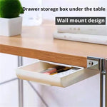 boîte rangement tiroir adhésif blanc moderne pratique papier objets sous plat lisse