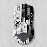 souris gamer antidérapante adhésive caoutchouc graphique moderne noir rouge bleu