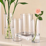 vases transparents modernes verre fleurs artificielles hydroponie bougies 10x20cm 12x30cm