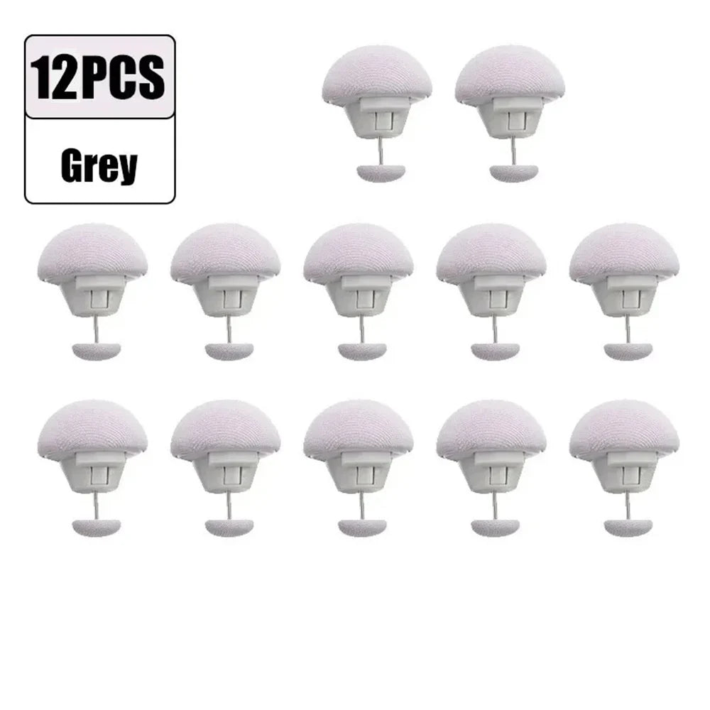 boutons lit tissu coton fin modernes rose bleu gris clair boîte rangement instructions pack