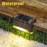 lampes solaires led extérieures modernes marron noir beige escaliers terrasse jardin ip45 abs