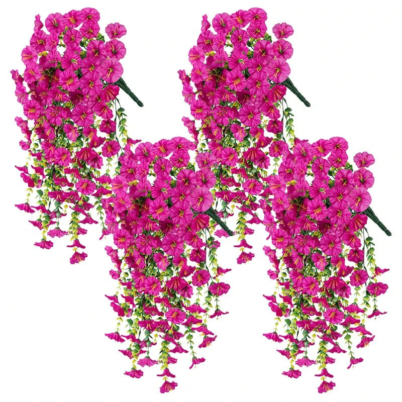 guirlande fleurs artificielles violet rose vert moderne décoration maison mariage anniversaireintérieur