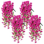 guirlande fleurs artificielles violet rose vert moderne décoration maison mariage anniversaireintérieur