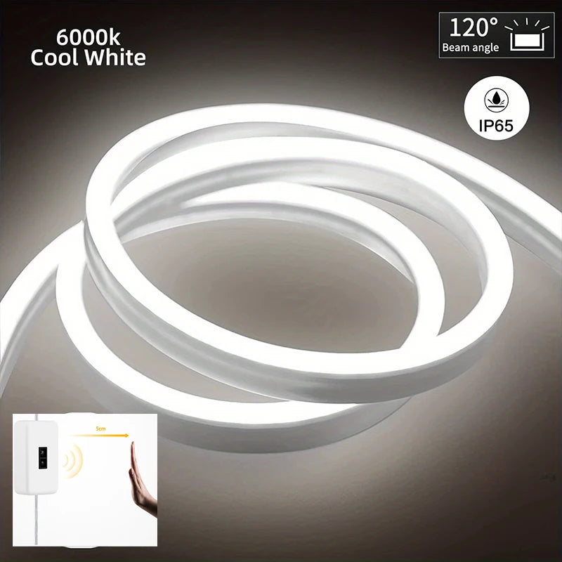 ruban led blanc adhésif flexible usb moderne décoration intérieure extérieure étanche gradation mouvement