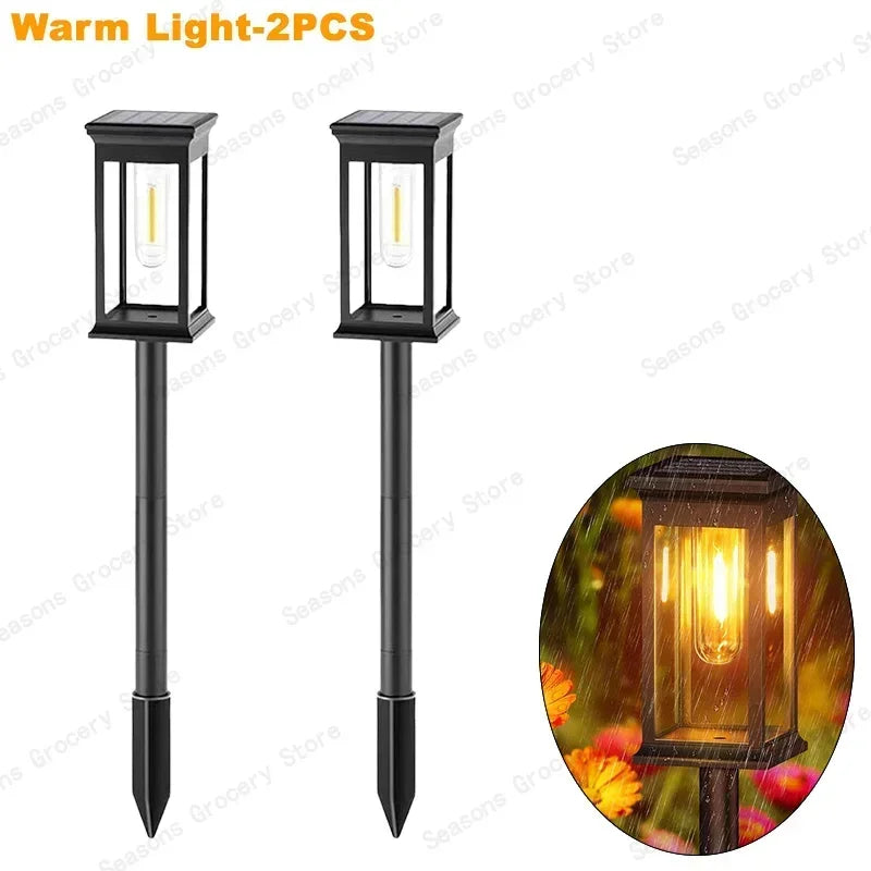 lampes solaires led étanches modernes noires transparentes jardin allée automatiquesurgence