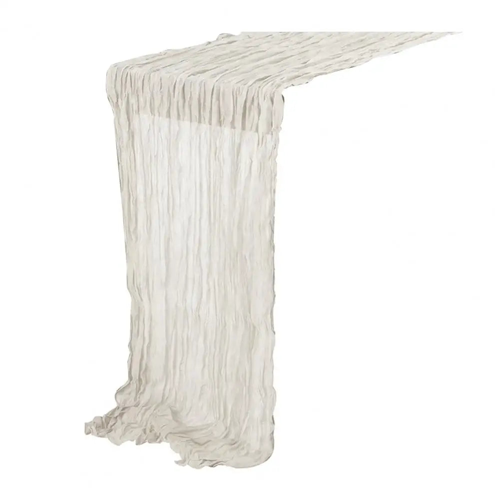 nappe runner texturée plissée semi transparente rouge foncé violet beige blanc cassé événementiel mariage