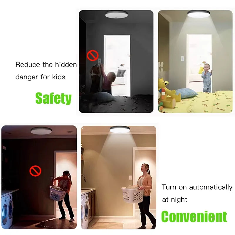 lampe détecteur mouvement blanc moderne surface led 12w 15w 18w 20w 30w 40w