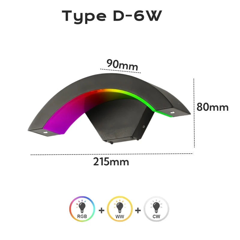 applique murale led moderne noire blanche controle app telecommande étanche alexa google