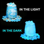 décoration extérieure galets lumineux bleu vert modernes semi translucides 300pcs