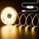 ruban led flexible blanc haute luminosité adhésif usb découplable moderne decoration murale salon