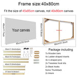 cadre mural bois moderne 30x60 40x80 50x100cm lignes géométriques clips inclusion kit crochets invisible