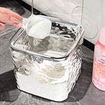 boîte rangement transparente moderne pliable respectueuse environnement serviettes produits nettoyage hygiénique poignéeversible