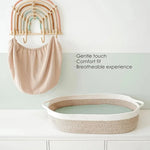 couvre lit bébé moderne 100 coton beige rose pâle vert pastel quatre saisons