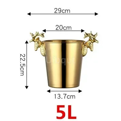 cuve vin acier inoxydable poignées vin whisky champagne seau glace