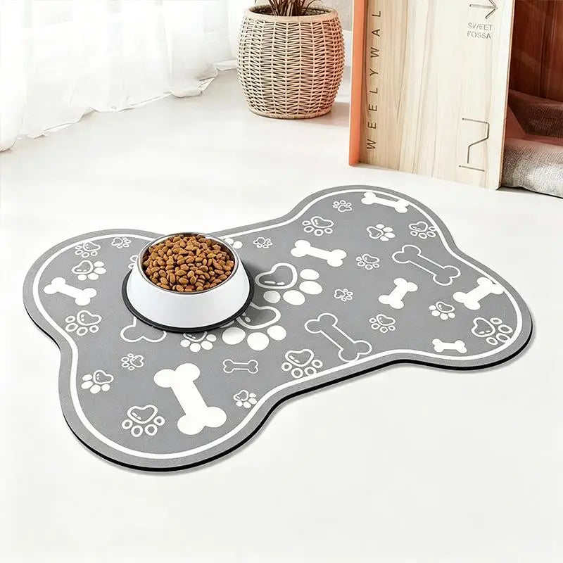 tapis animal motif os blanc texture douce moderne gris clair gris foncé absorbant rapide