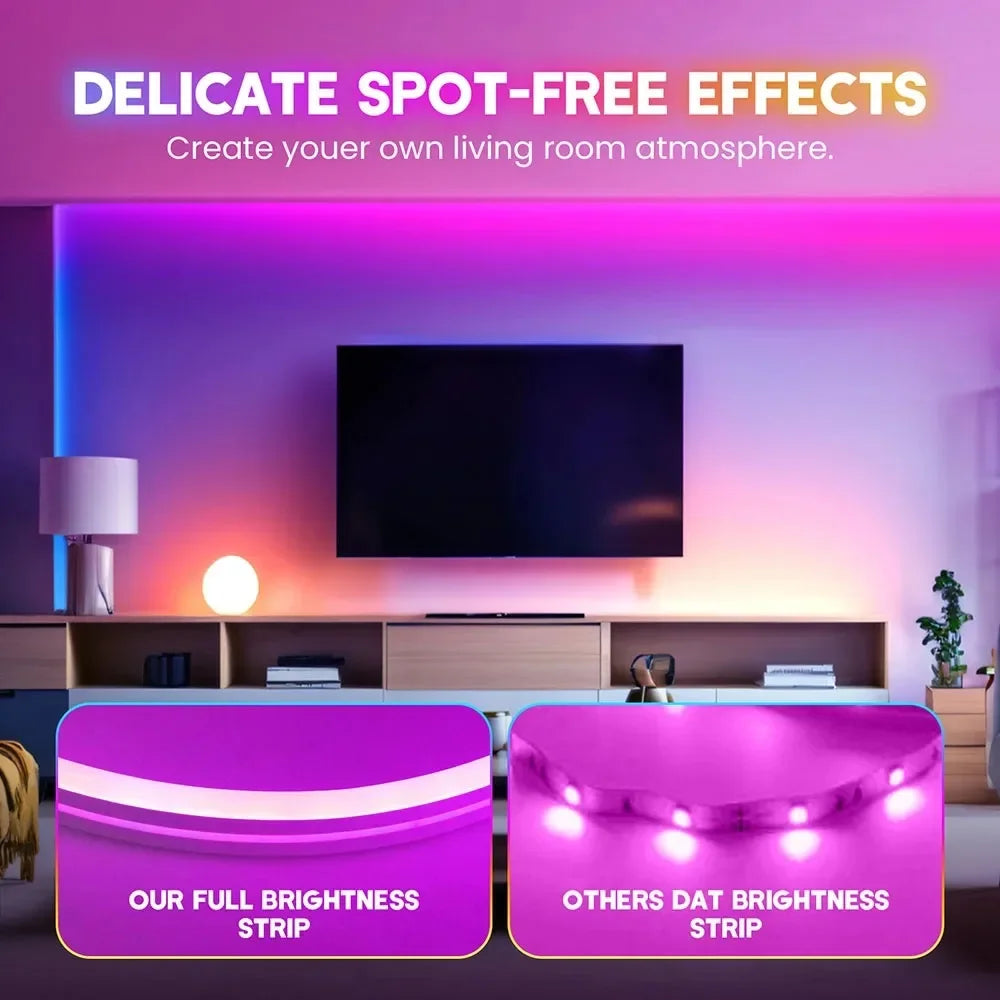 ruban led néon multicolore controle bluetooth ip67 moderne decoration extérieure chambre jardin