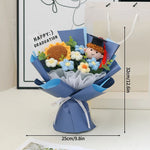 bouquet fleurs artificielles tournesols jaune orange blanc décoration mariage cadeau fête enseignants