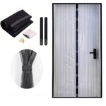 rideau moustiquaire aimants porte noir maille fine anti insectes moderne ventilation chambre