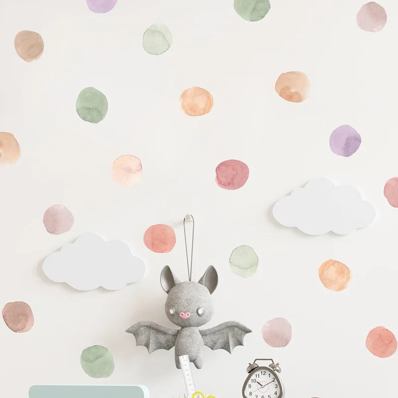 stickers muraux moderne violet rose vert stickers auto adhésifs chambre enfants deco moderne circles
