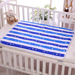 drap berceau imperméable coton reutilisable rayures ours lapins animaux coeurs clips