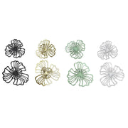 décoration murale florale métal moderne noir doré vert argenté ajourées