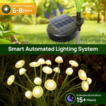 lampe solaire jardin forme champignon led extérieur décoration pelouse cour étanche blanc vert moderne