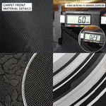 tapis moderne noir orange blanc motif billets banque carreaux salon chambre