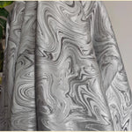 tissu polyester gris argenté marbré texture ondulée moderne élégant tissu brocart 150cm large