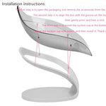 support savon plastique gris feuille système succion salle bain buanderie toilettes