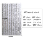 Comparaison des tailles disponibles pour le rideau de douche