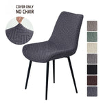 housse chaise extensible jacquard motif géométrique moderne fauteuil salle manger