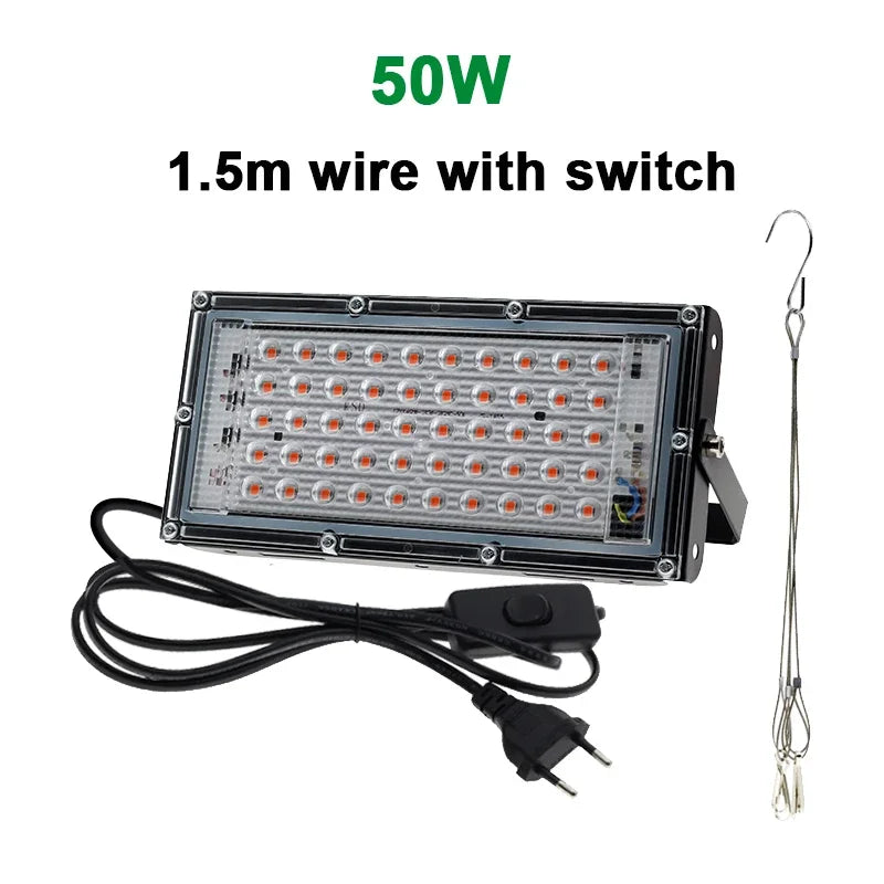 lampe led culture vegetale noire 100w 200w 300w 50w ip65 waterproof moderne tringle