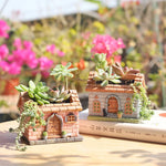 pots plantes succulentes maisonnette résine époxy rustique organisateur stylos décoration table maison