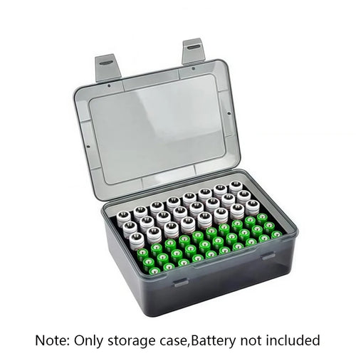boîte rangement piles 54aa aaa clips gris noir vert pratique fonctionnelle organisateur