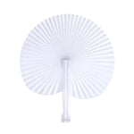 éventails pliants blancs classiques rayures fines tringle diamètre 24cm hauteur 25cm anniversaire mariage decoration