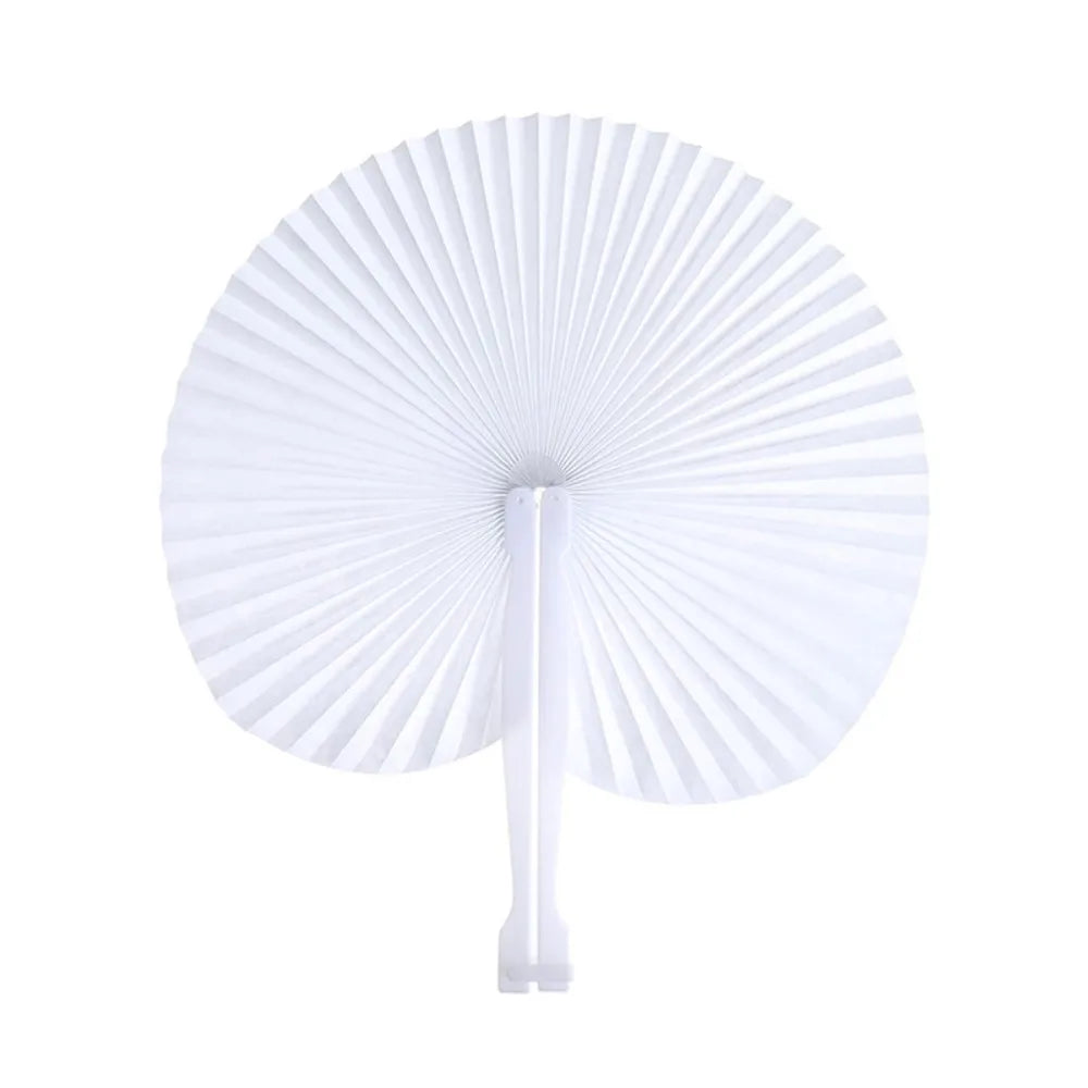 éventails pliants blancs classiques rayures fines tringle diamètre 24cm hauteur 25cm anniversaire mariage decoration