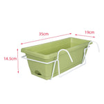 jardinière bac fleurs verte moderne clips métalliques rouille noire rechargeable extérieure balcon