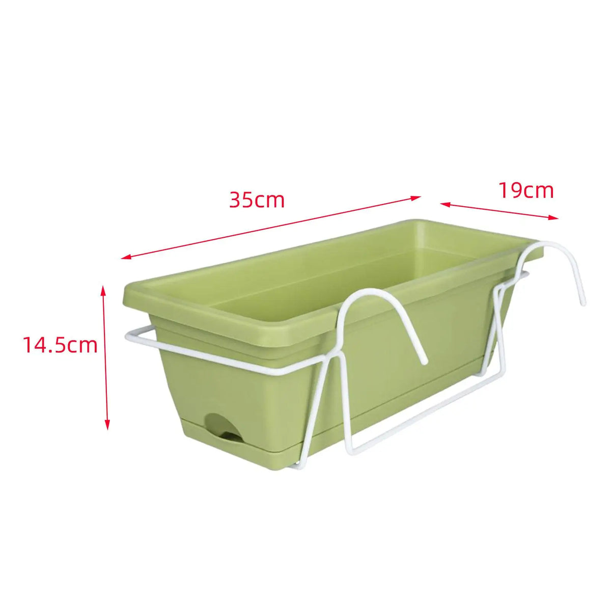 jardinière bac fleurs verte moderne clips métalliques rouille noire rechargeable extérieure balcon