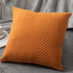 coussins carrés modernes motif zigzag bleu gris vert orange décoration lit voiture