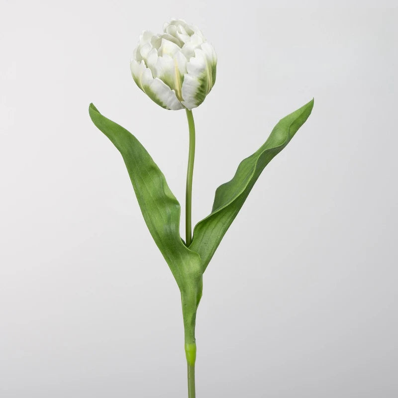 bouquet tulipes artificielles blanc rose vert moderne decoration mariage anniversaireintérieur