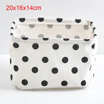 panier rangement pliant lin blanc noir rayures lettres poignées cuir moderne