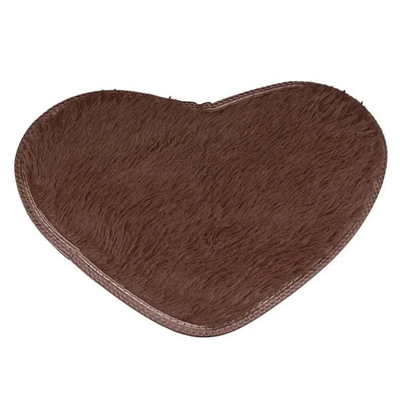 tapis forme cœur doux violet moderne 30x40cm antidérapant bain salon