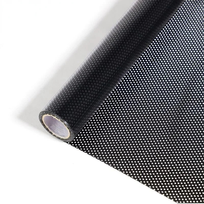 film translucide moderne adhésif perforations cercles blanc noir isolation thermique