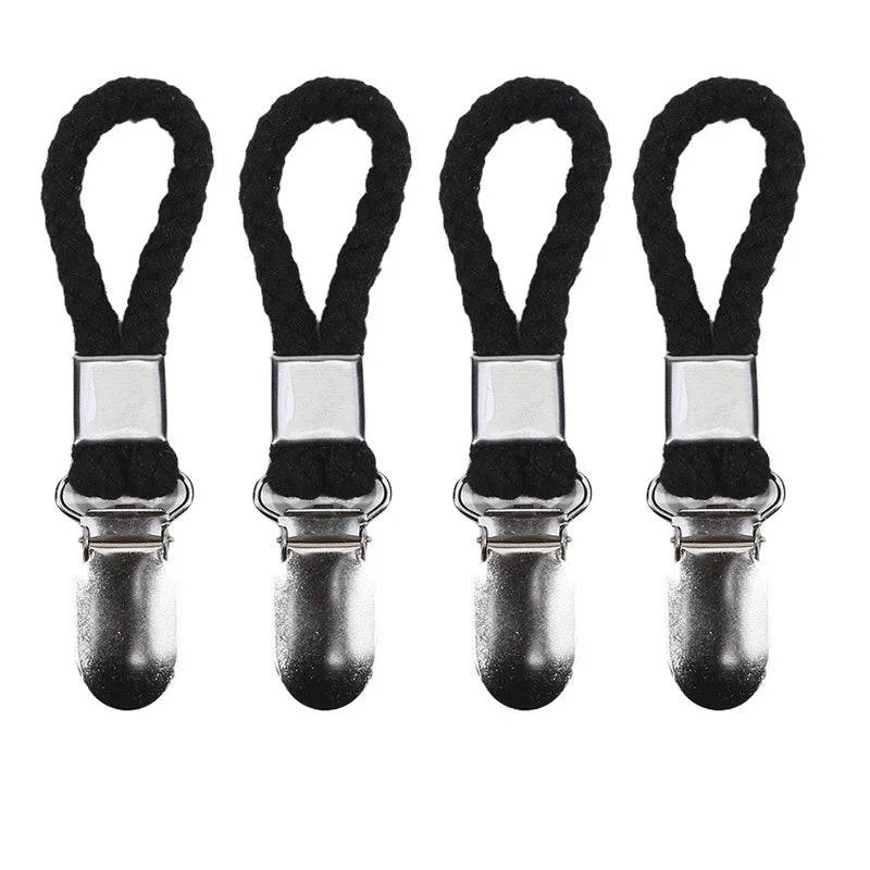 pinces serviettes corde tressée moderne couleur beige noir blanc rouge vert clips magnétiques salle
